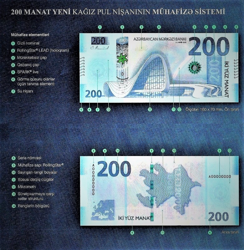200 manatlıq əksinaslar dövriyyəyə buraxılır -  FOTO